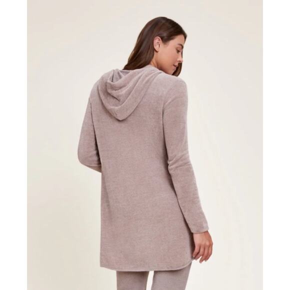 Barefoot Dreams CozyChic Ultra Lite Hooded
Cardigan in Beach Rock Sz M - Picture 2 of 6